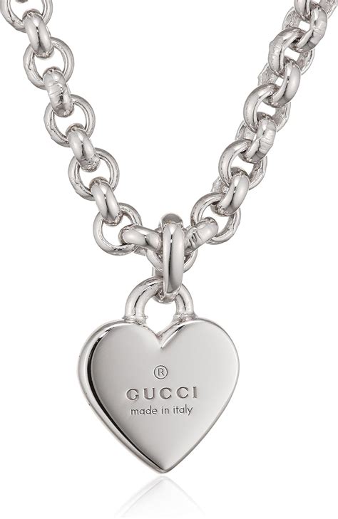 gucci heart gold pendant|heart necklace with Gucci trademark.